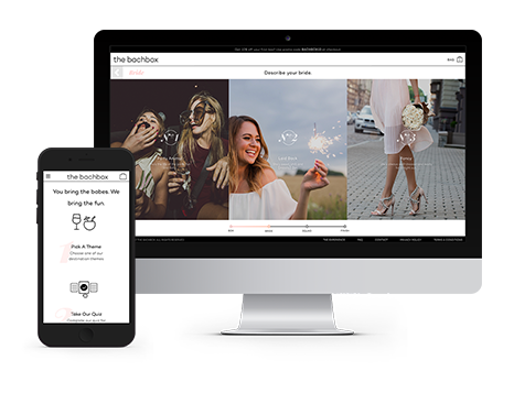 The Bachbox website displayed on desktop and mobile