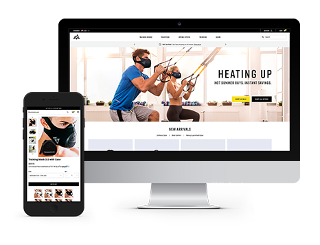 Training Mask website displayed on desktop and mobile