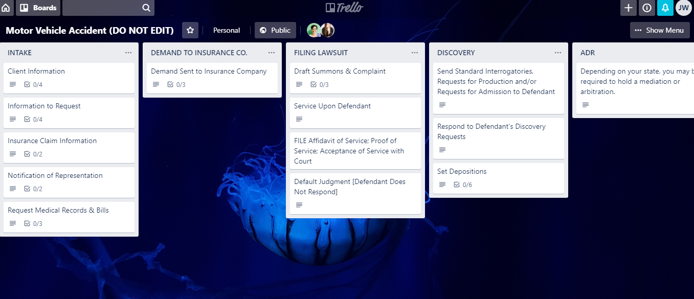 Free Trello Template for Lawyers