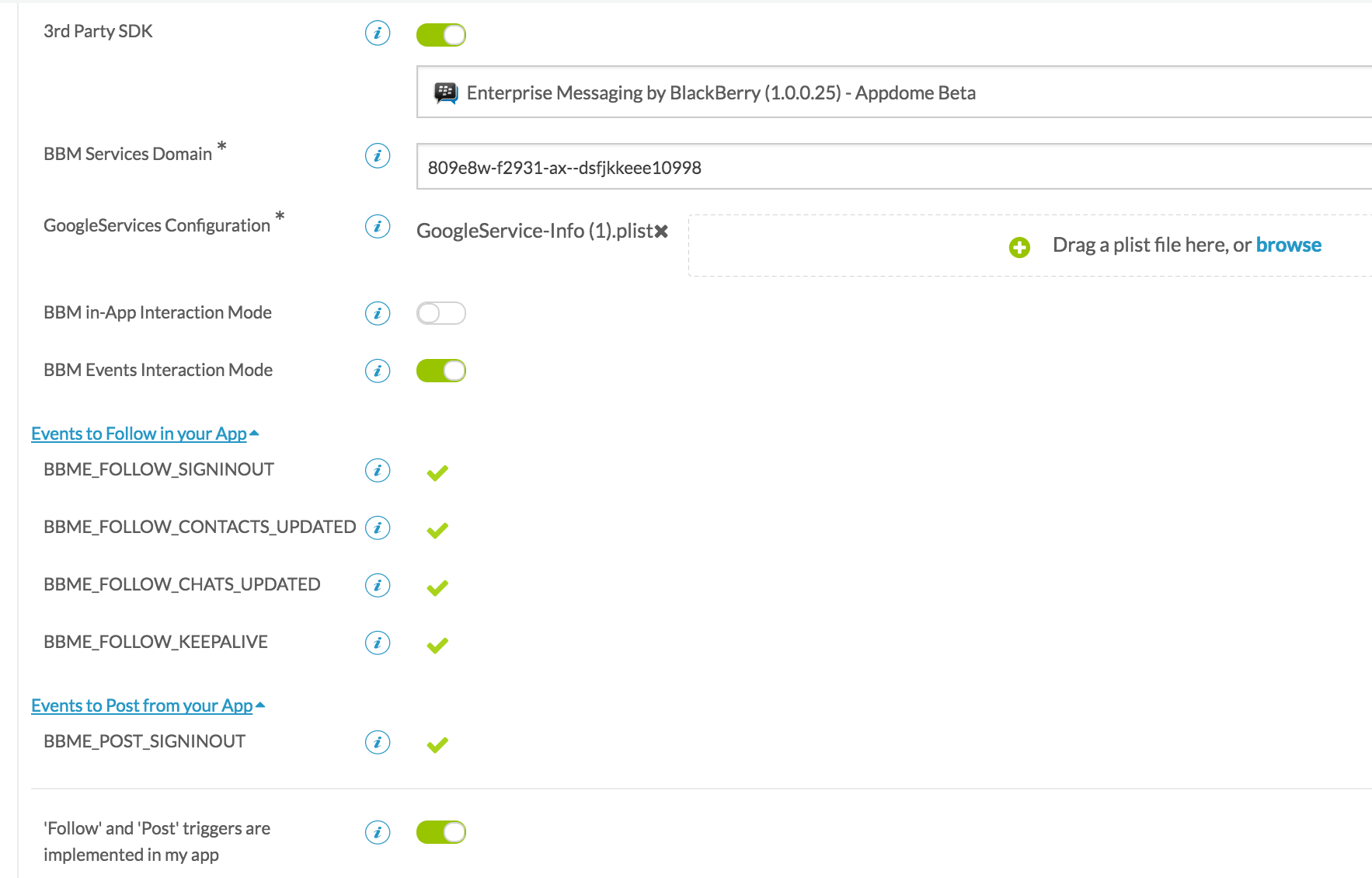 No-Code Mobile Messaging Integration - Blackberry enterprise messanger