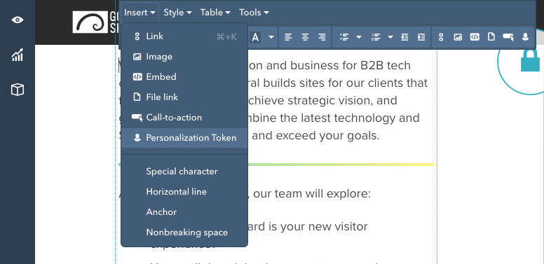 Thank You Golden Spiral HubSpot Personalization Token