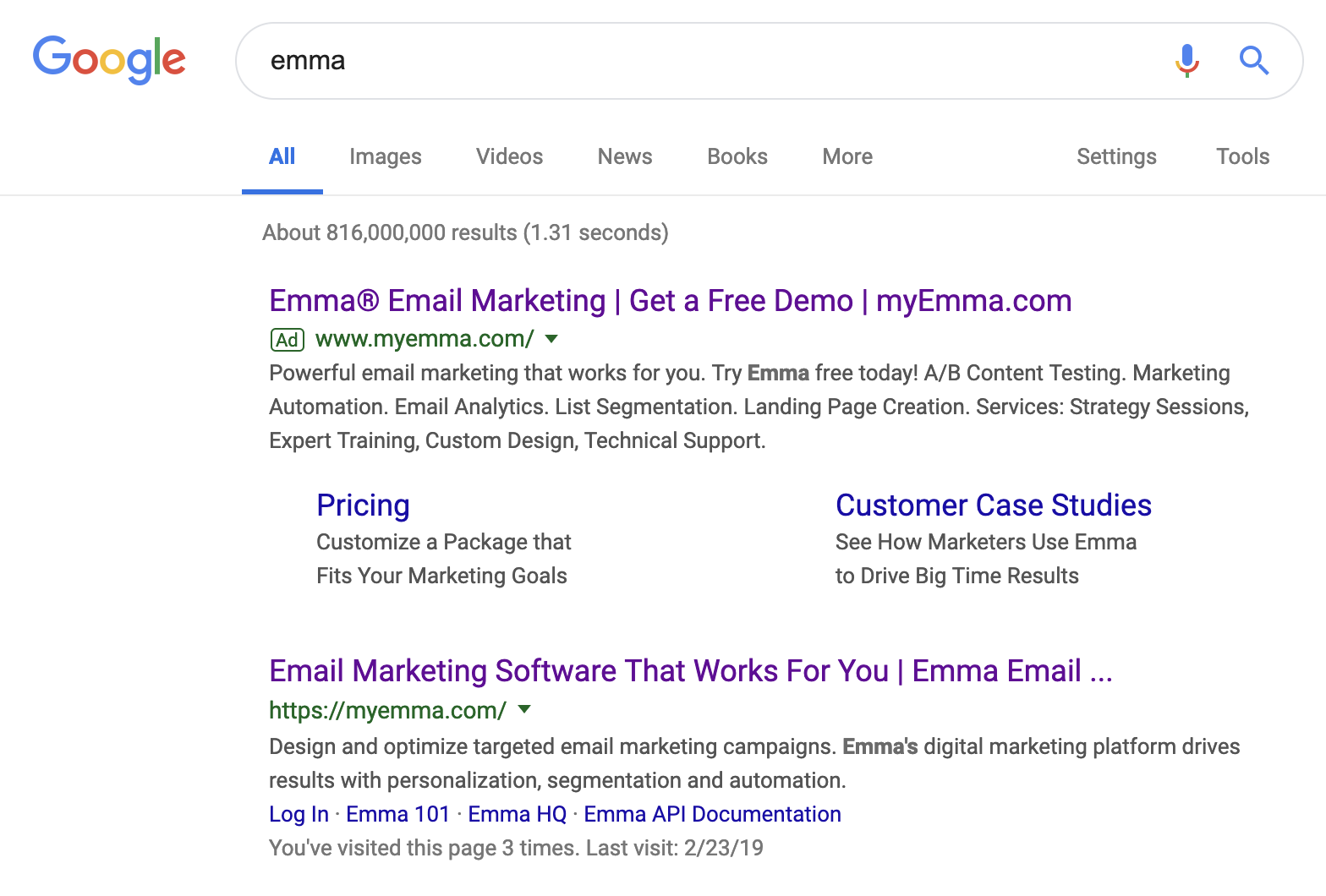 b2b search ad example