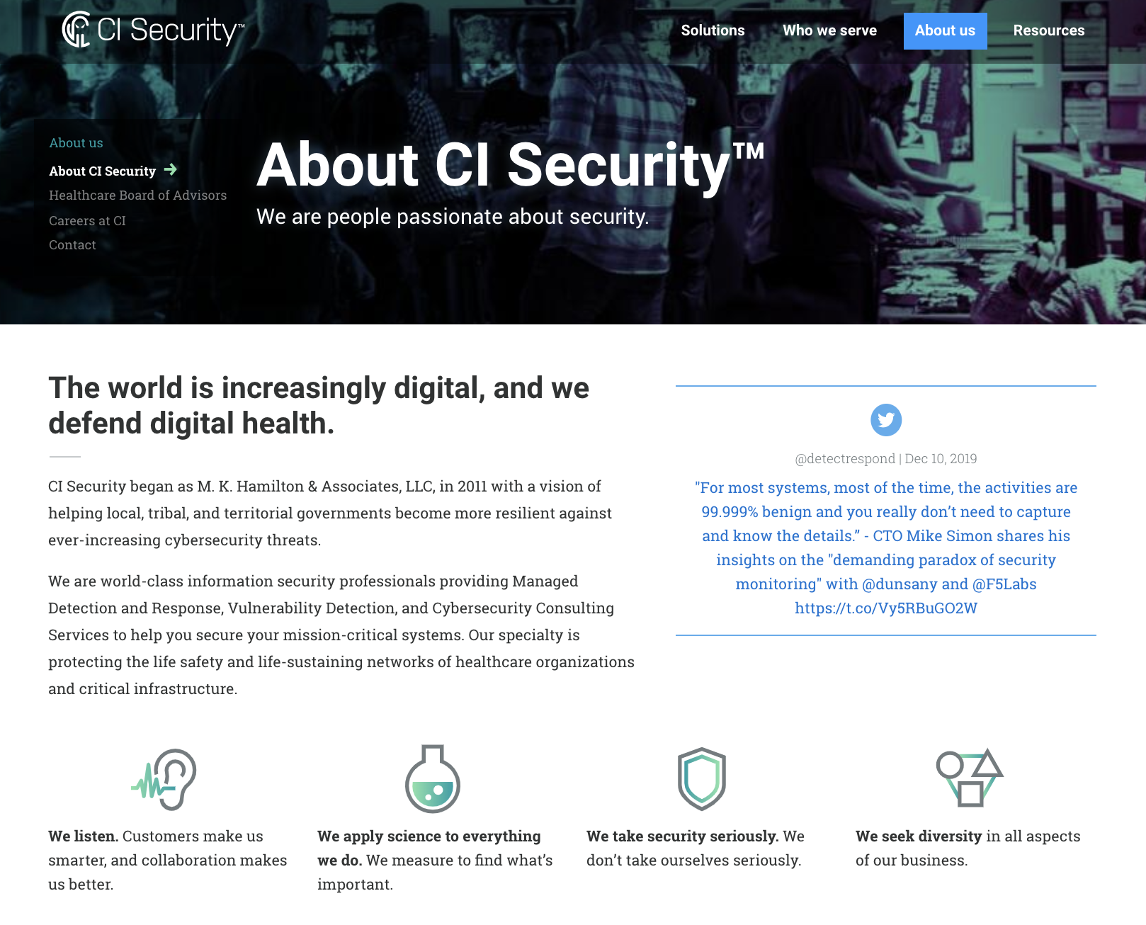 CI security top companies to work for