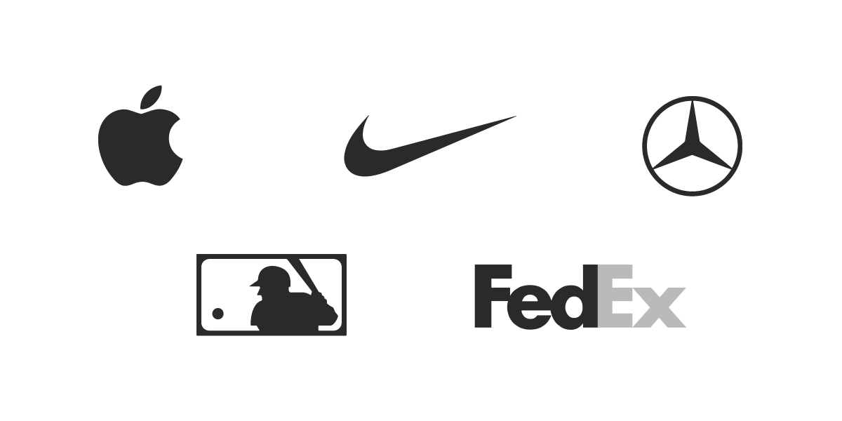 Apple Nike Mercedes MLB and FedEx Logos