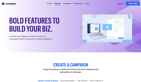 Leadpages website