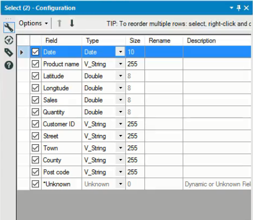 Alteryx Select Excel