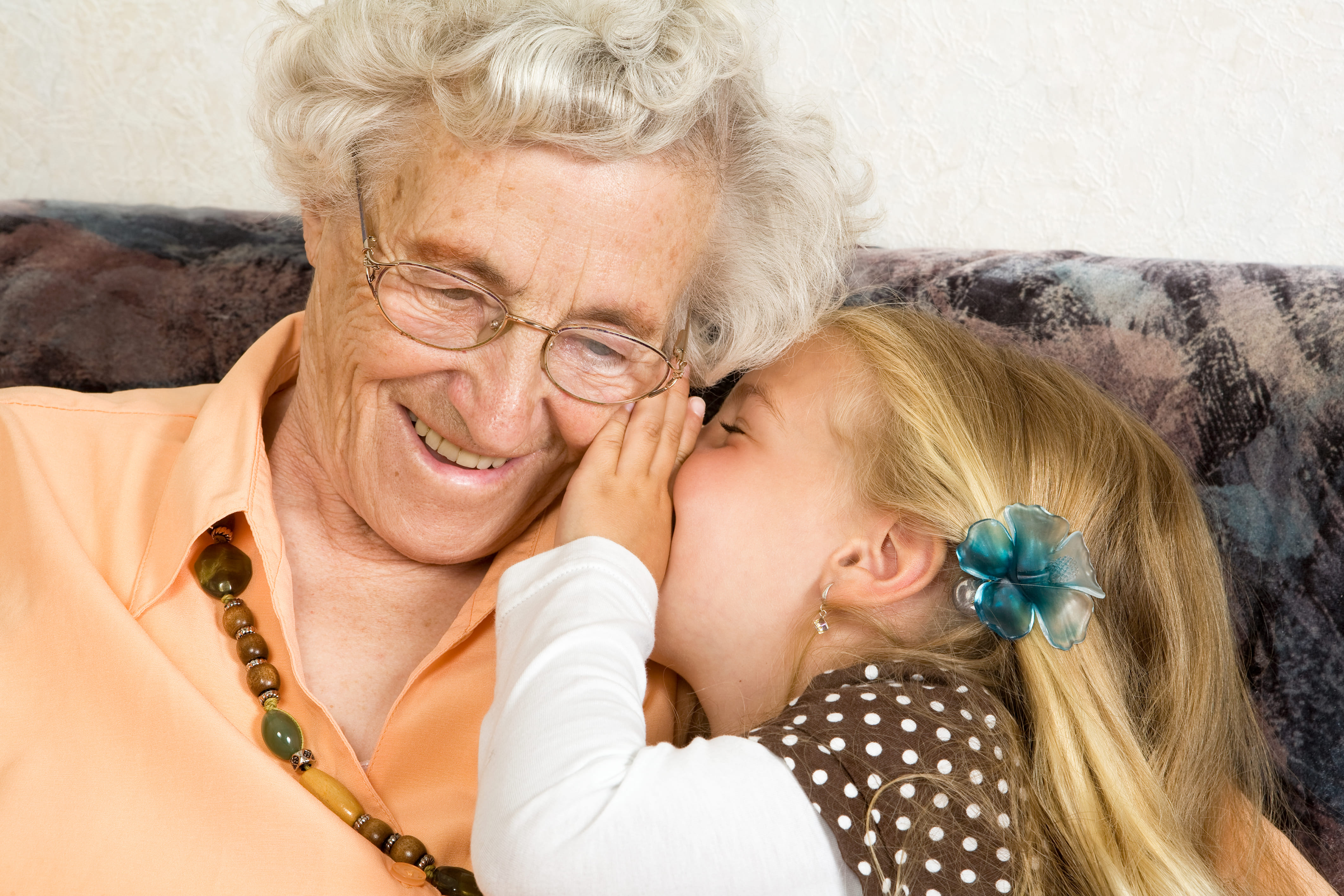 Woman with her granddaughter.