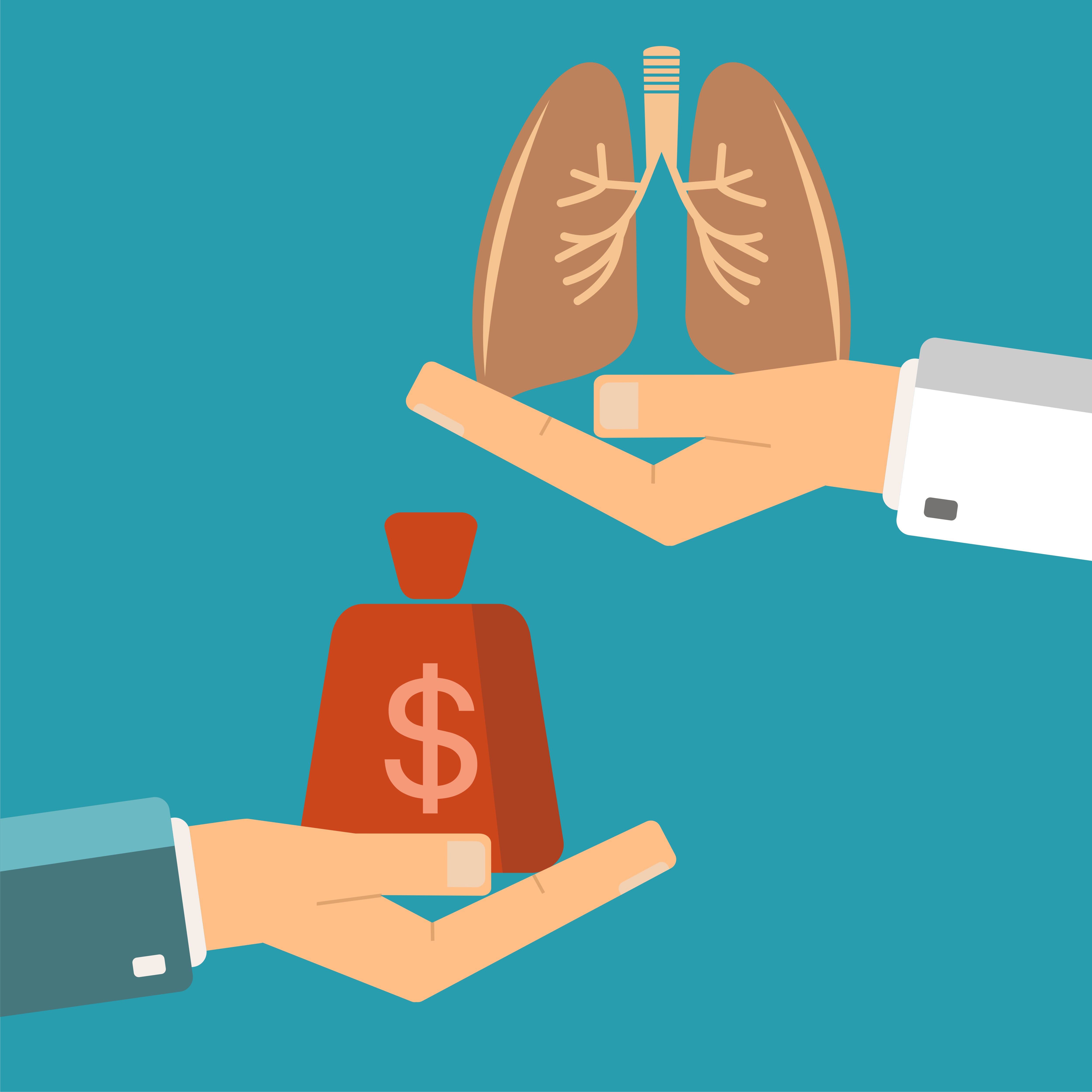Money exchanged for lung health