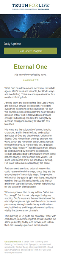 Truth For Life The Bible Teaching Ministry of Alistair Begg Truth For Life The Bible Teaching Ministry of Alistair Begg