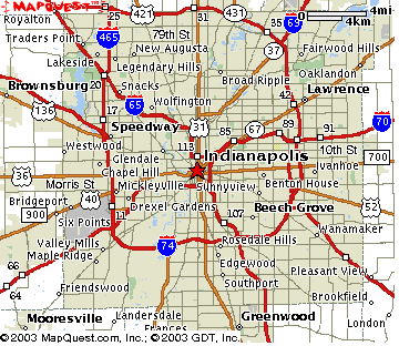 Indianapolis map outline