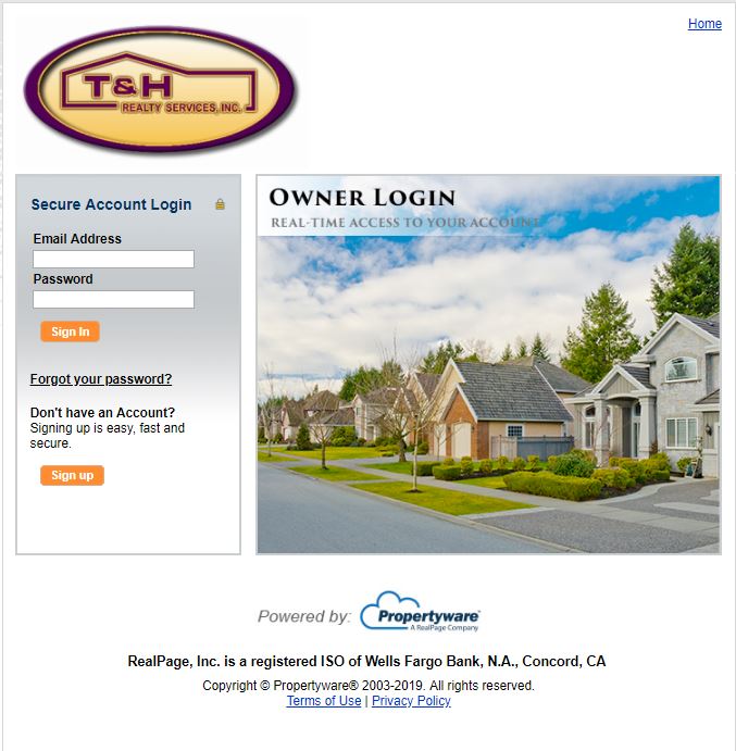 T&H Owner log in