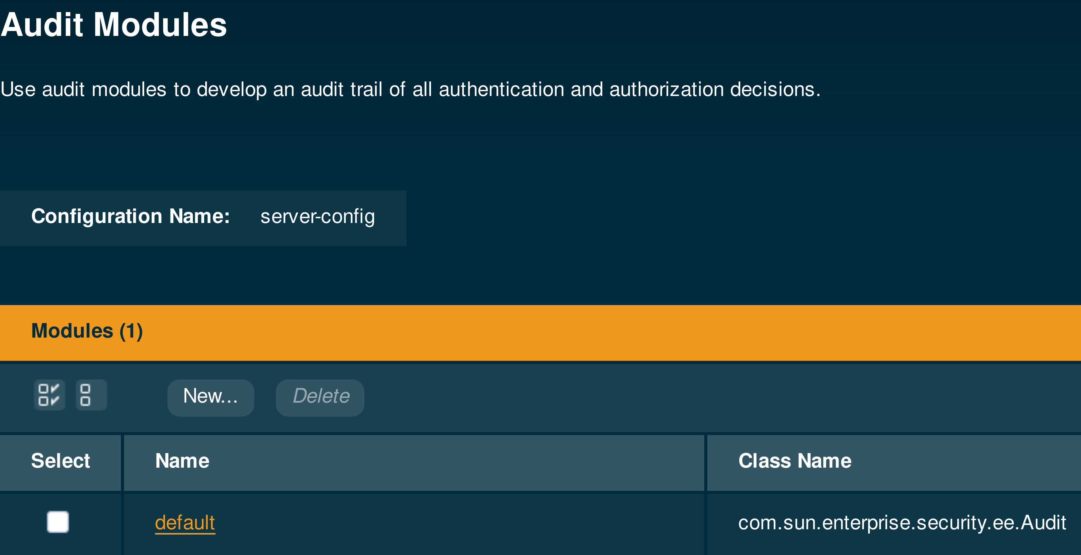 Audit Module List Image