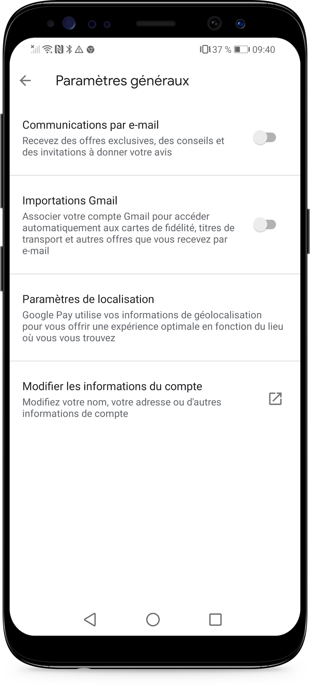 Comment connecter Gmail et Google Pay - Etapes 3 et 4-1