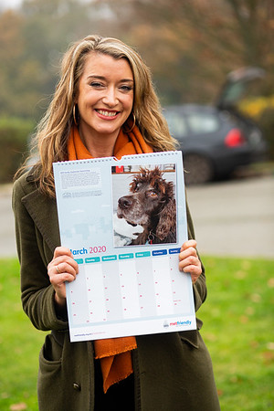 Radio presenter Sarah Champion holding her Metfriendly calendar