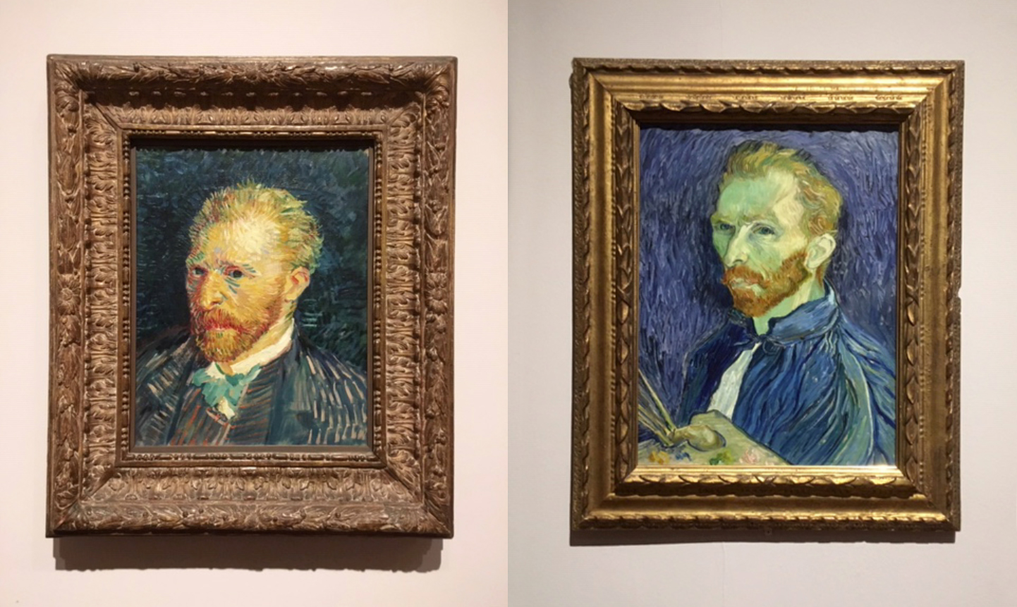 Van Gogh, Self Portrait, 1887. Van Gogh, Self Portrait, 1889