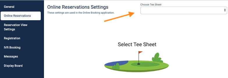 Choose your tee sheet