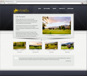 Golf Website Example Screen Shot