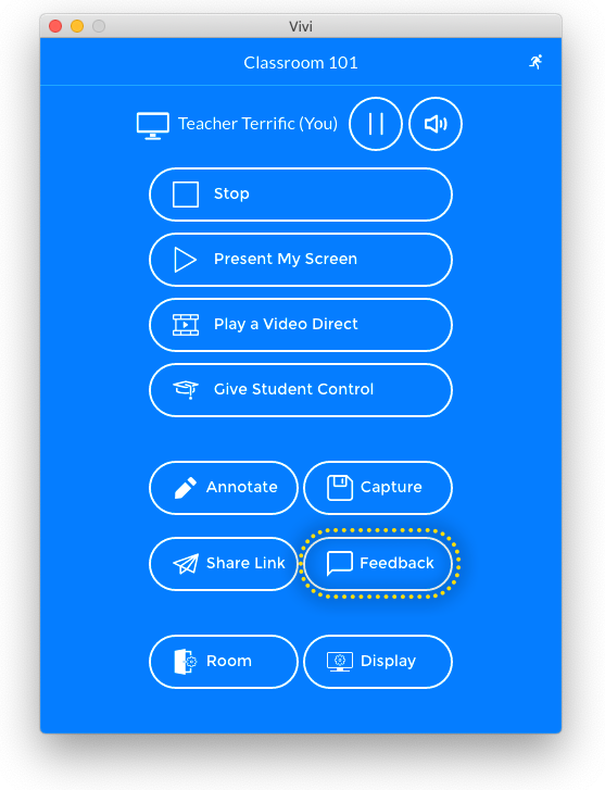 ViviApp_MainScreen_Teacher with Feedback Button_Iconhighlighted