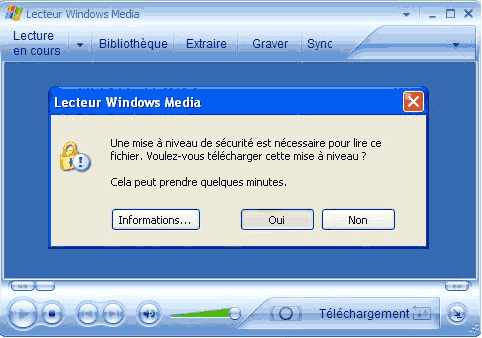 mise à jour de sécurité Neuf Music