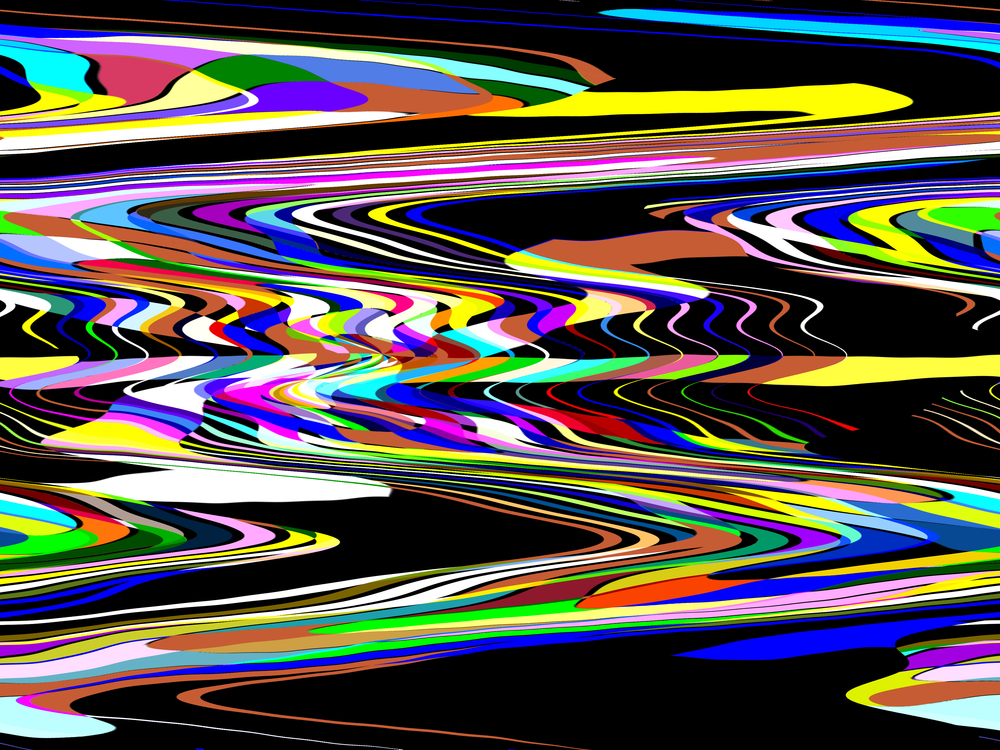 A psychedelic, abstract image with wavy lines representing the "fiction" of a business, where a shared belief in its mission drives employee engagement.