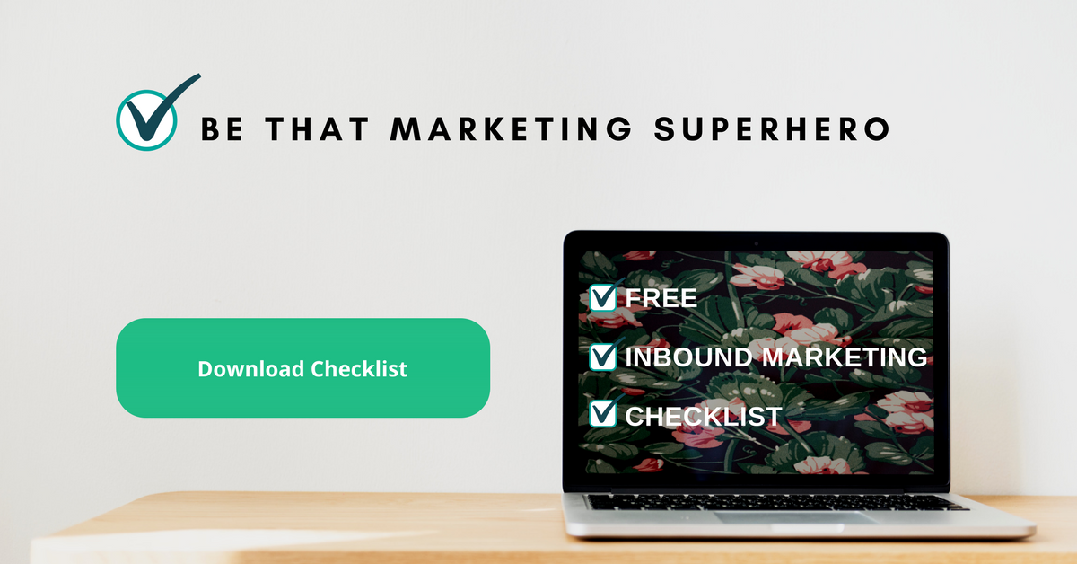 Free inbound marketing checklist Webplanners graphic