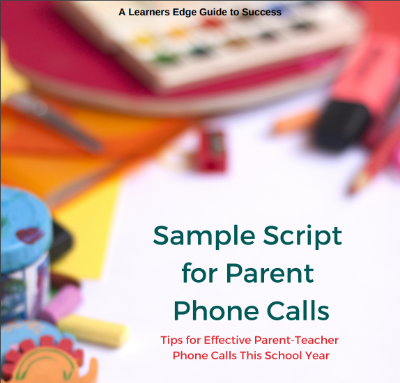 Parent Phone Call Script Cover Image