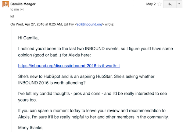  Emailing HubSpotters about INBOUND email