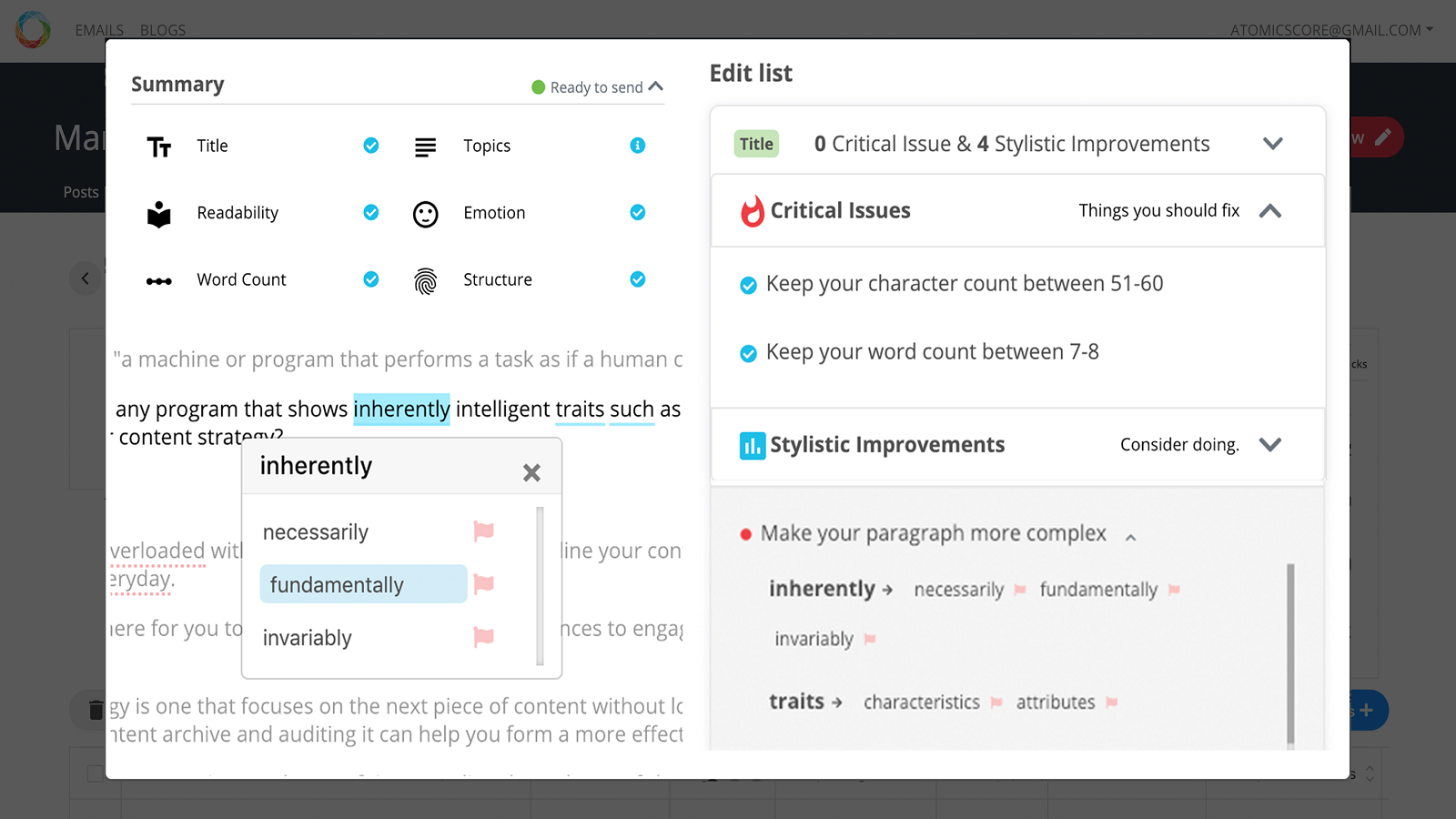 Optimize with the Click of a Button