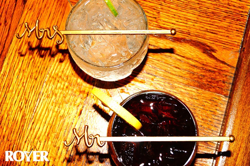 Mr. & Mrs. Signature Cocktail Swizzle Sticks