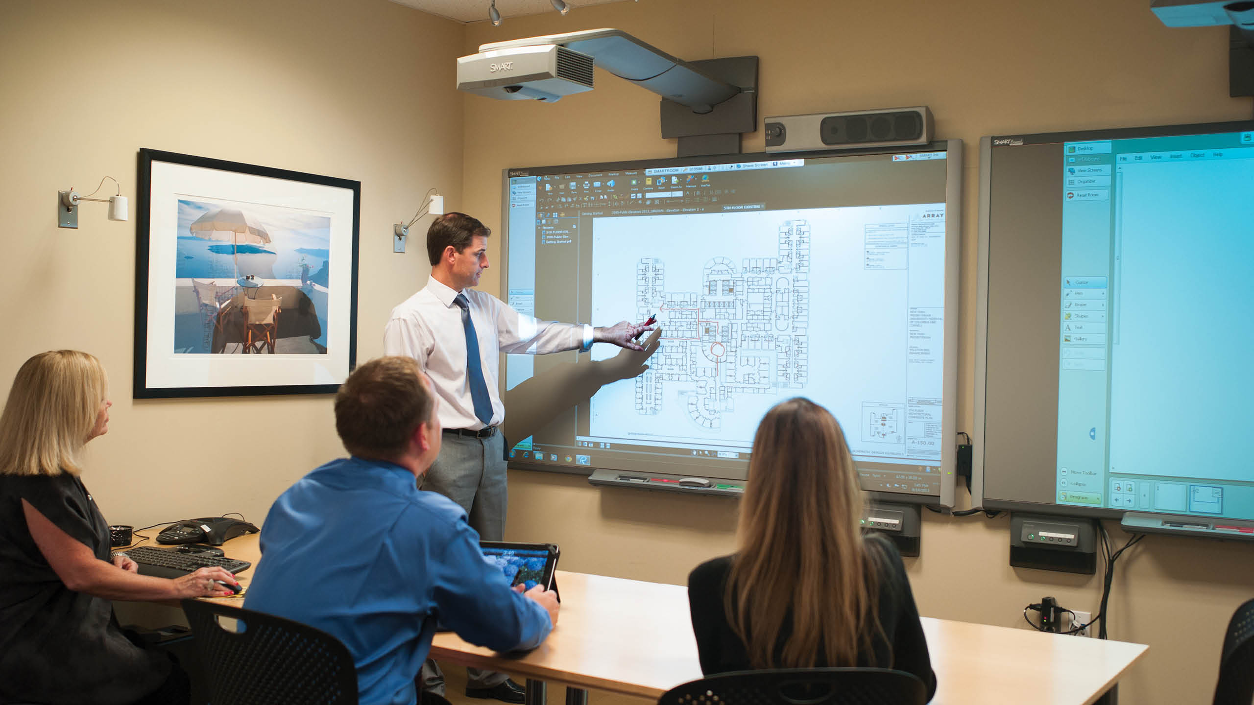 Building Information Modeling being presented on projection screen
