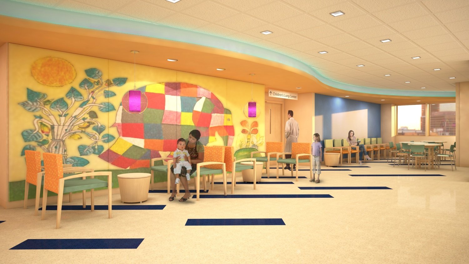Creative themes in pediatric hospitals to promote curiousity