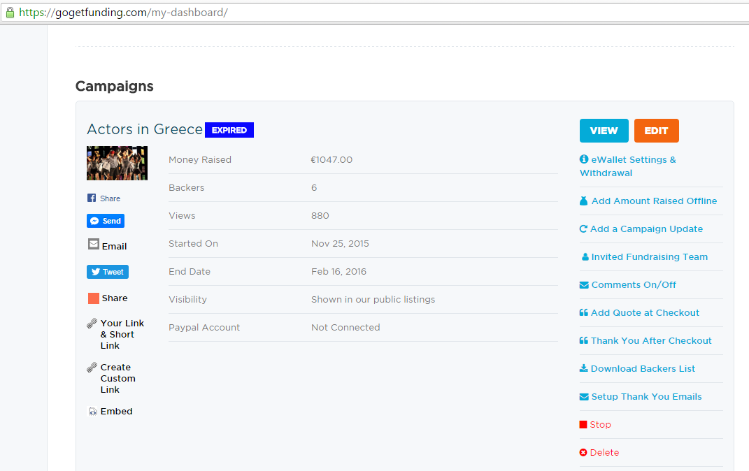 crowdscam- a fake crowdfunding campaign