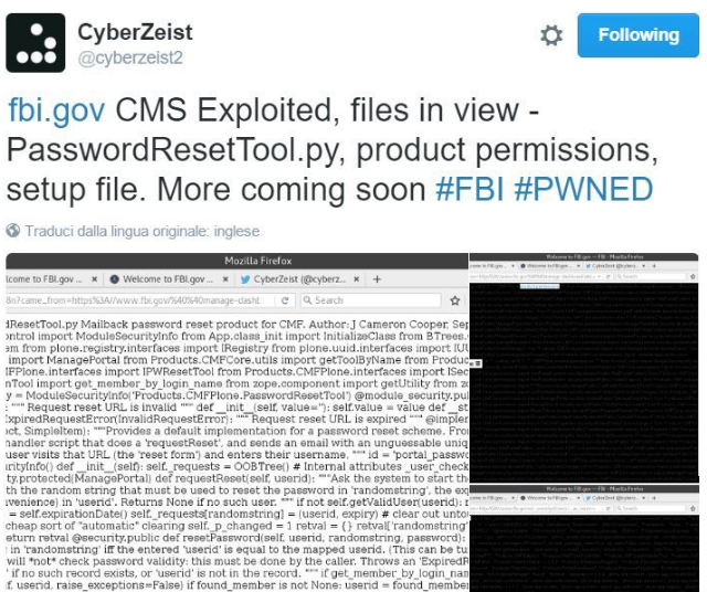 CyberZeist twitter account