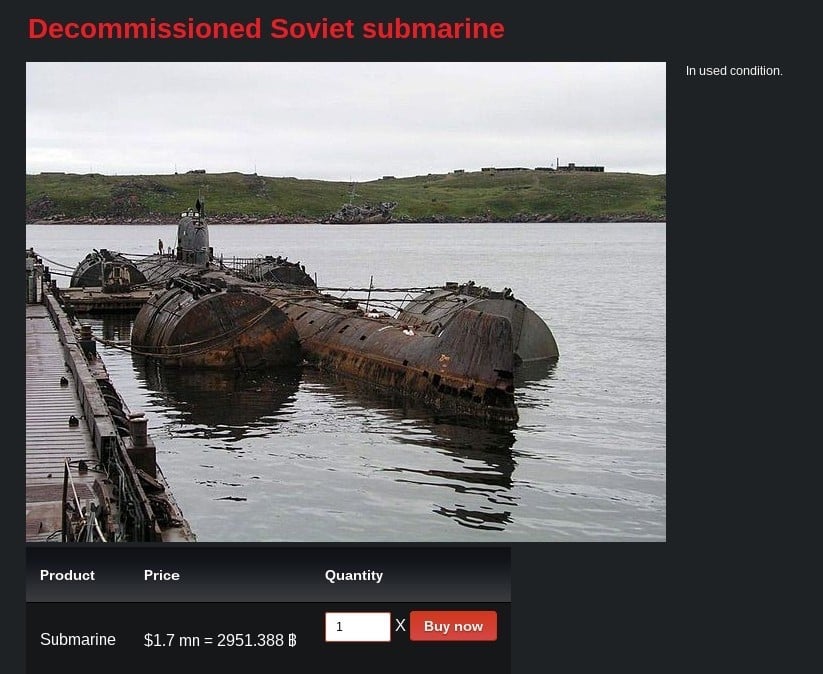 decommissioned submarines for sale