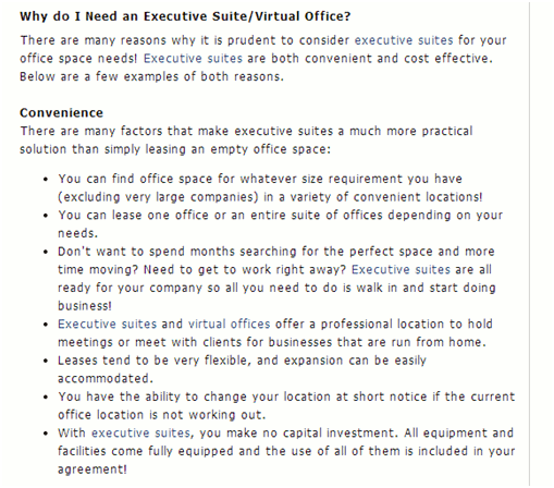 Why Do I Need an Executive Suite Virtual Office Image