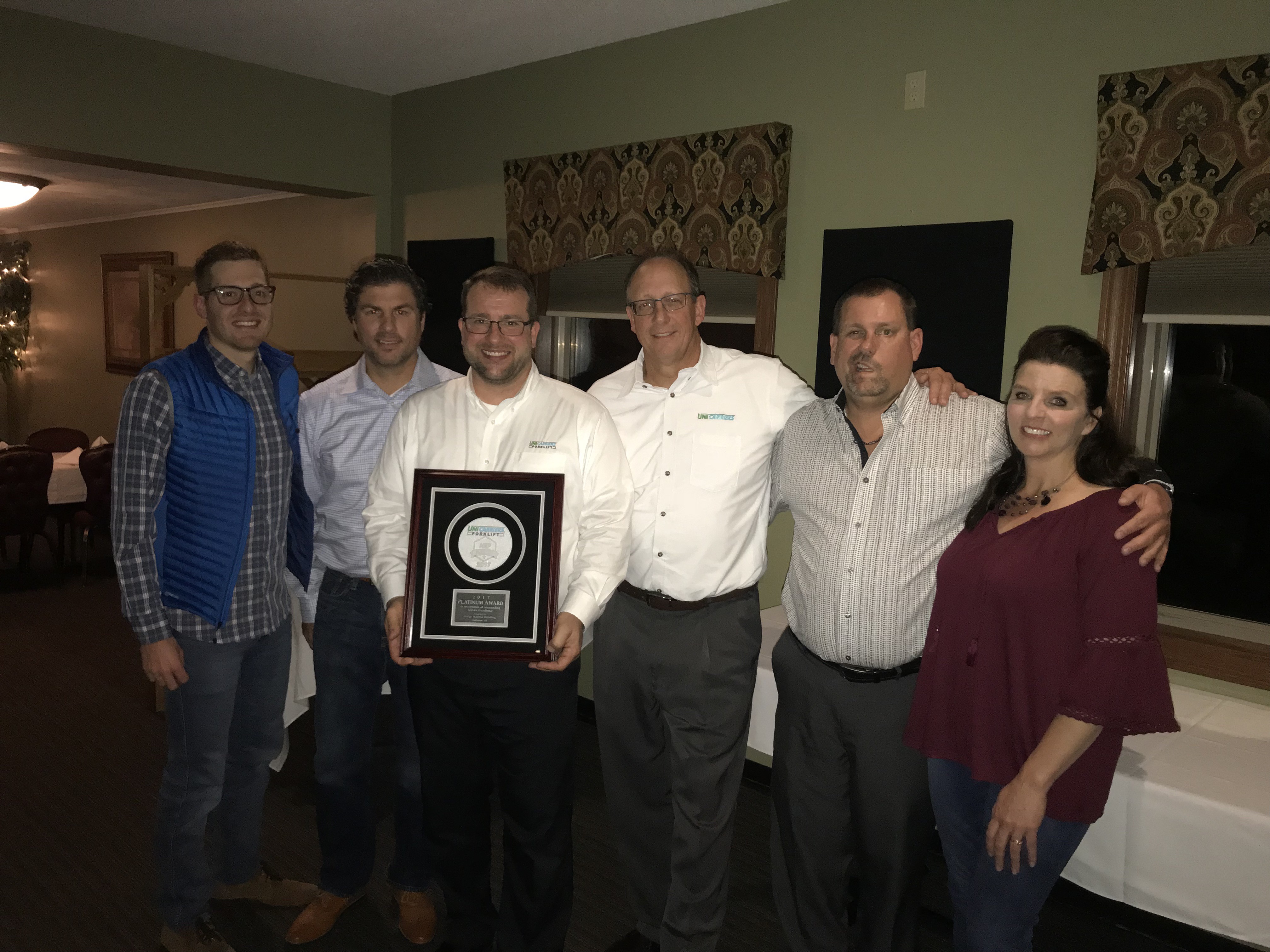 Hodge is Platinum Level Winner of UniCarriers Aftermarket Excellence Program