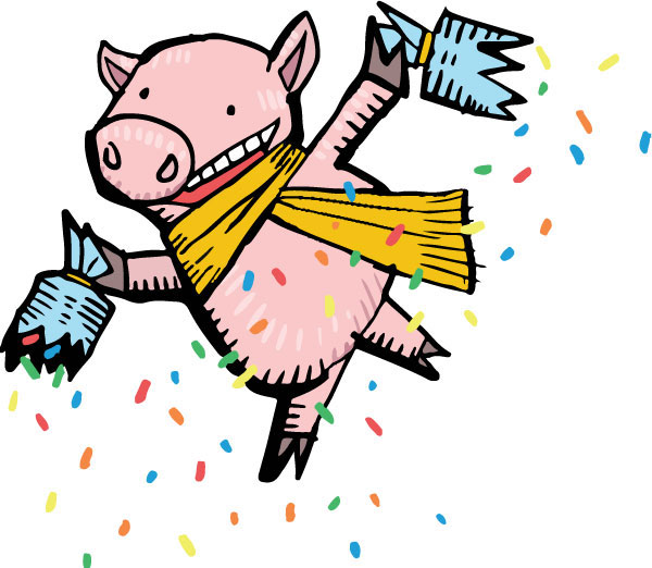 Zingermans-ZingTrain-pig-party-craker-confetti