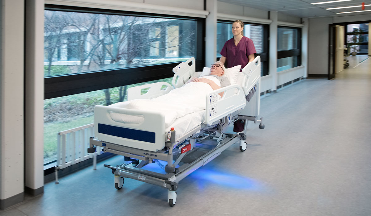 Transporting patients in bed can be risky for caregivers