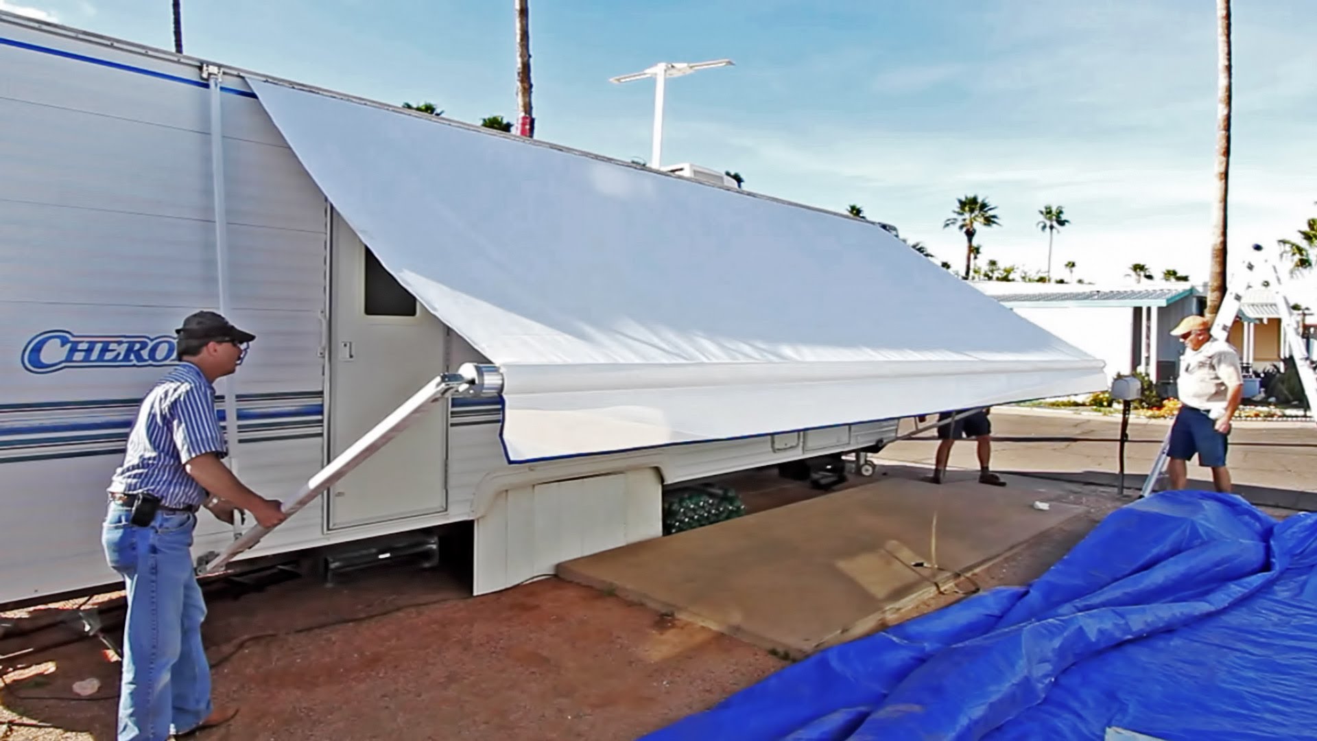 Rolling out your RV awnings