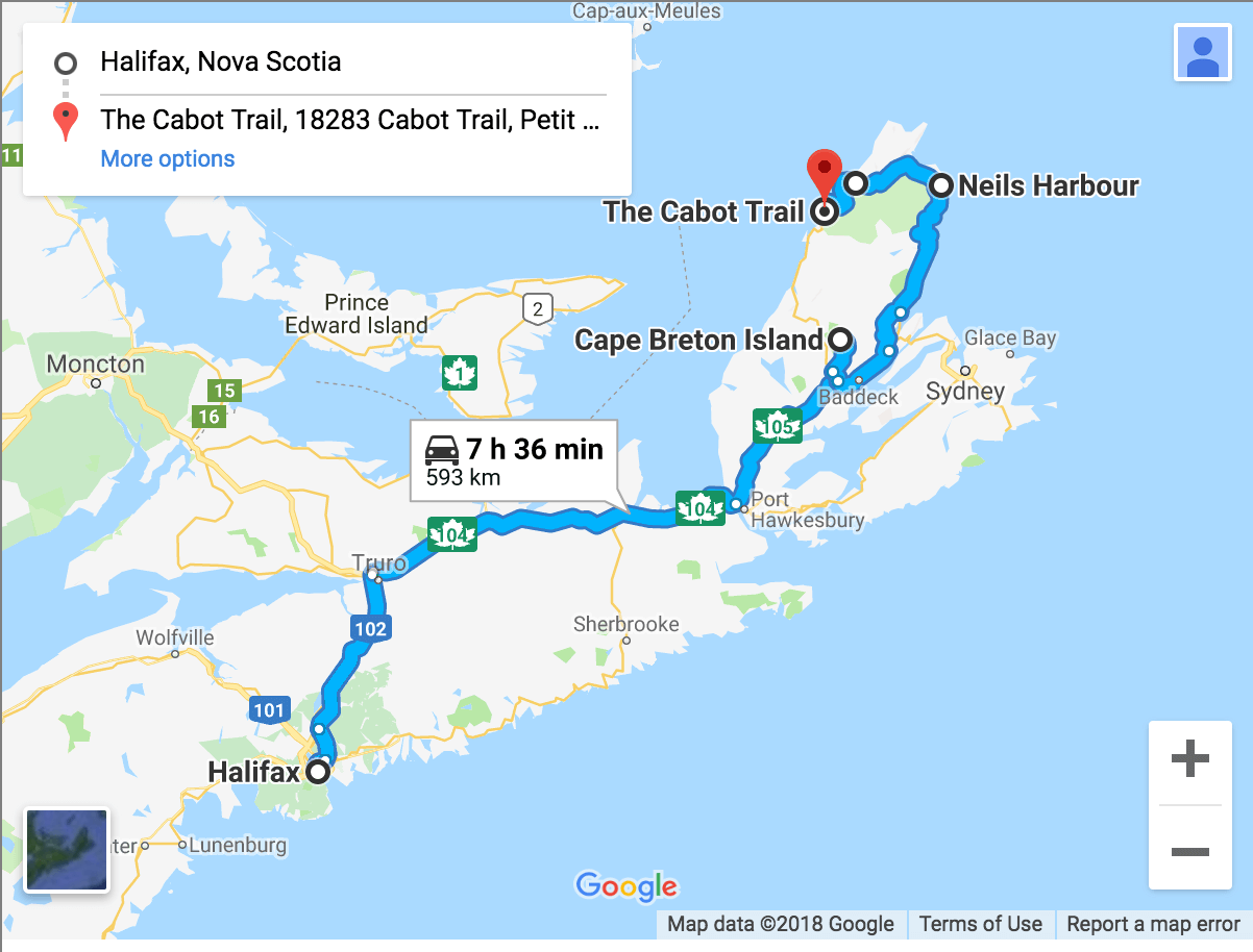 Halifax to Cabot Trail