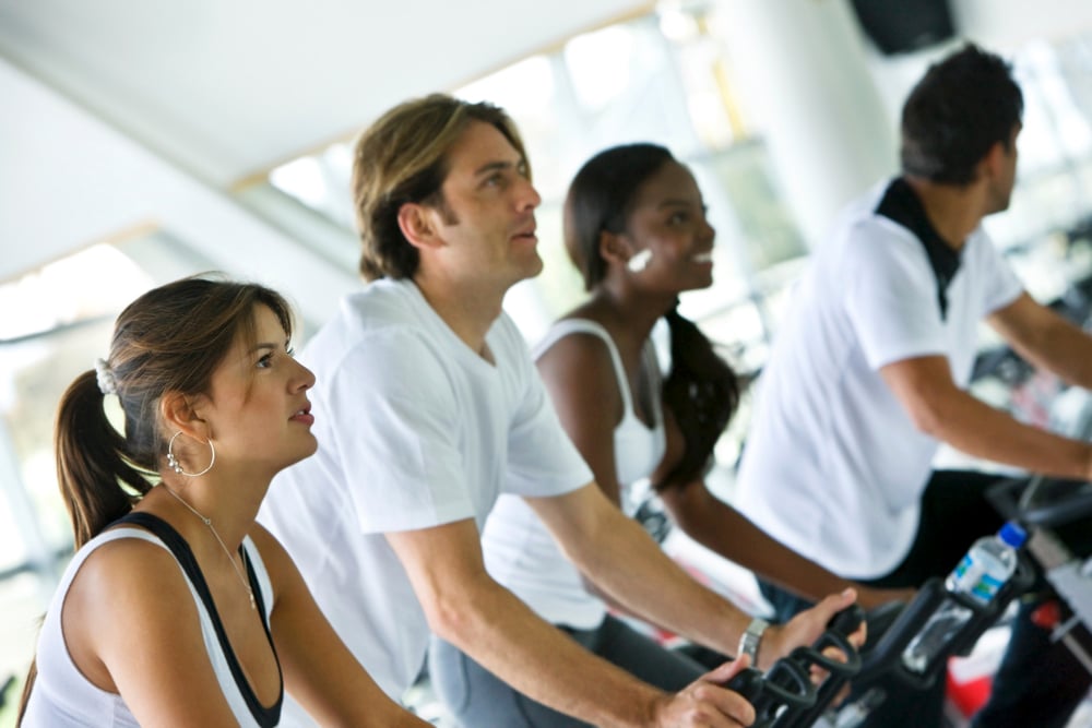 group of people in a gym