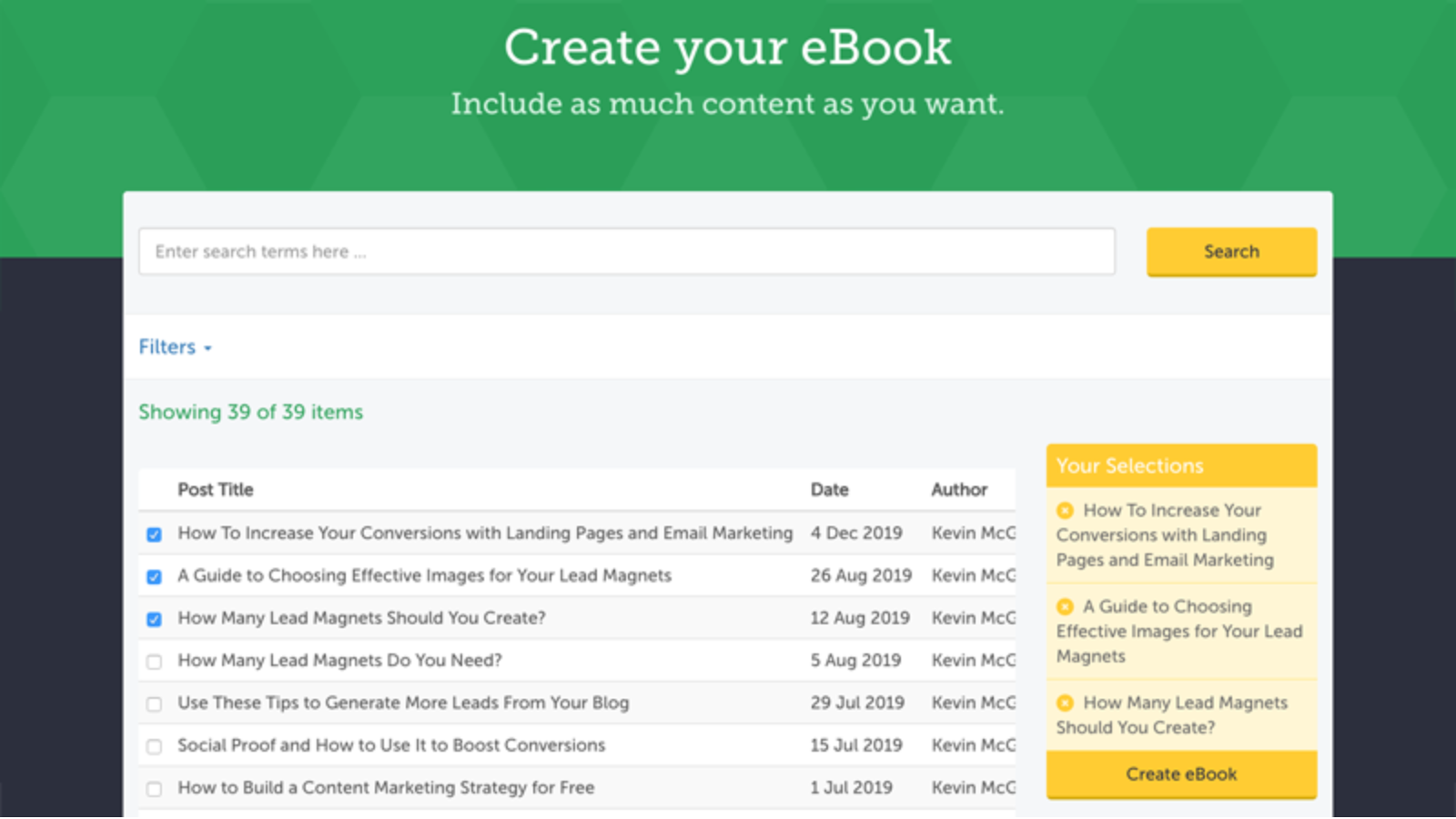 Create eBooks From Existing Blog Posts