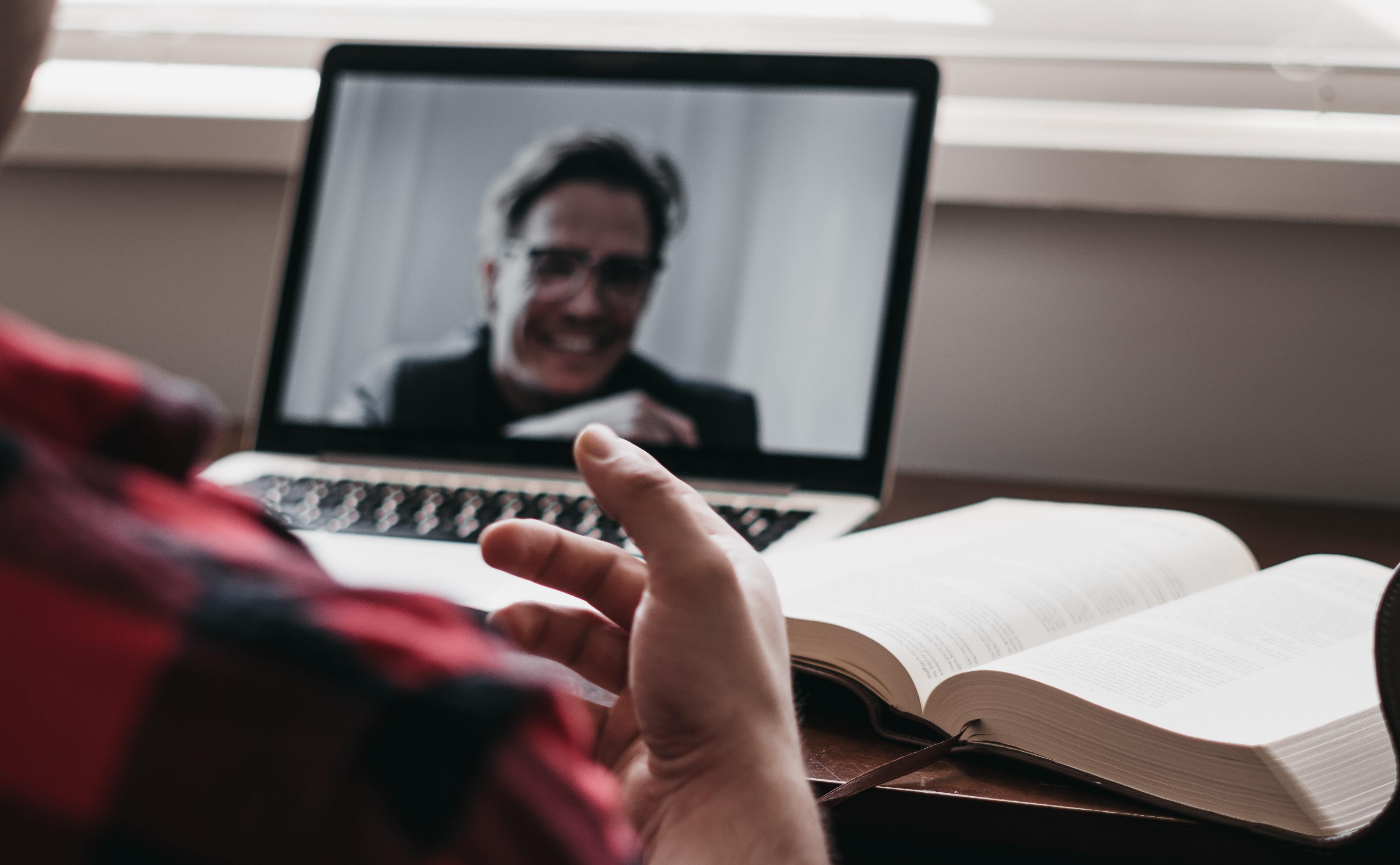 Person doing a video call