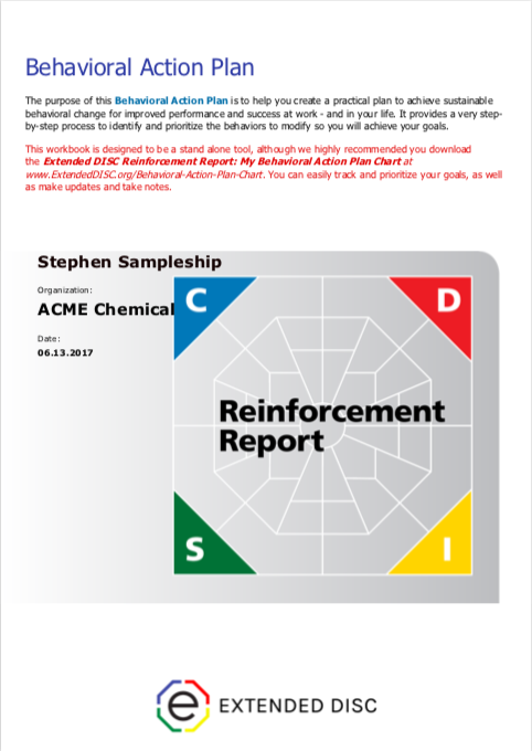 Reinforcement Behavioral Action Plan Cover