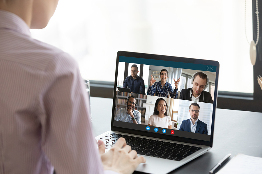 Remote Virtual Worker-Computer-Screen-View-During-Group online session