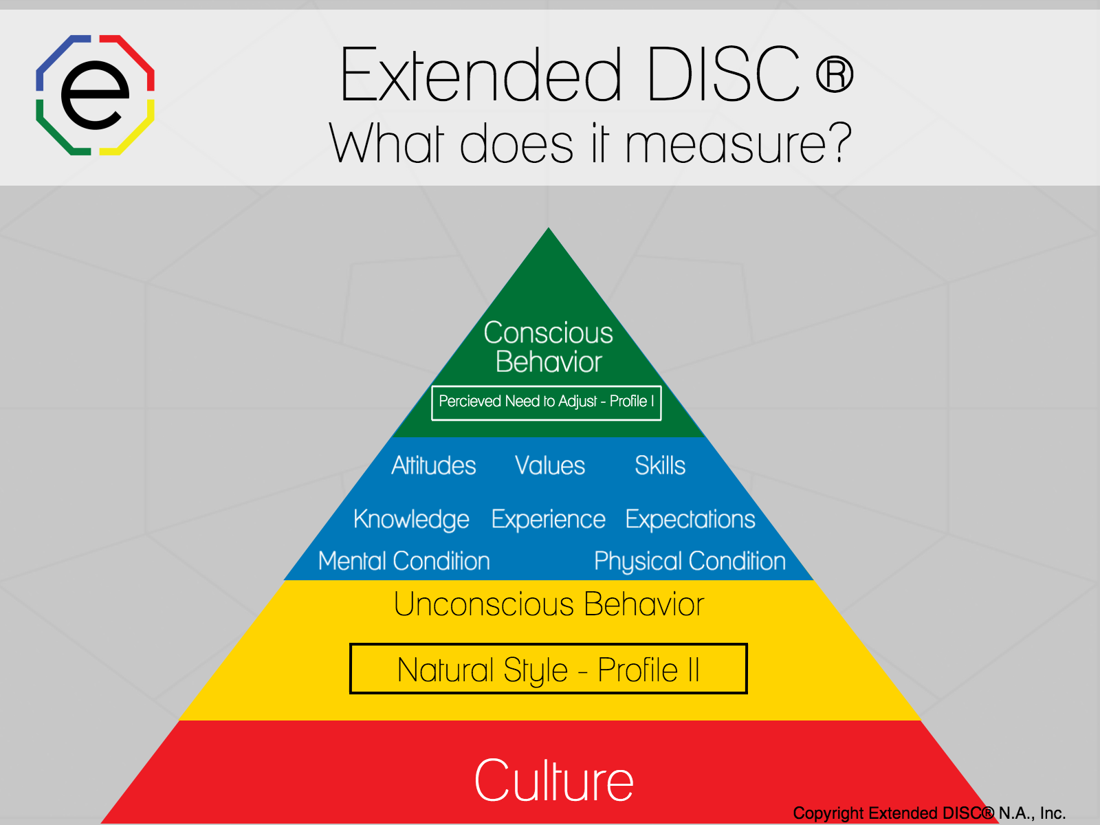 what does Extended DISC Measure Pyramid