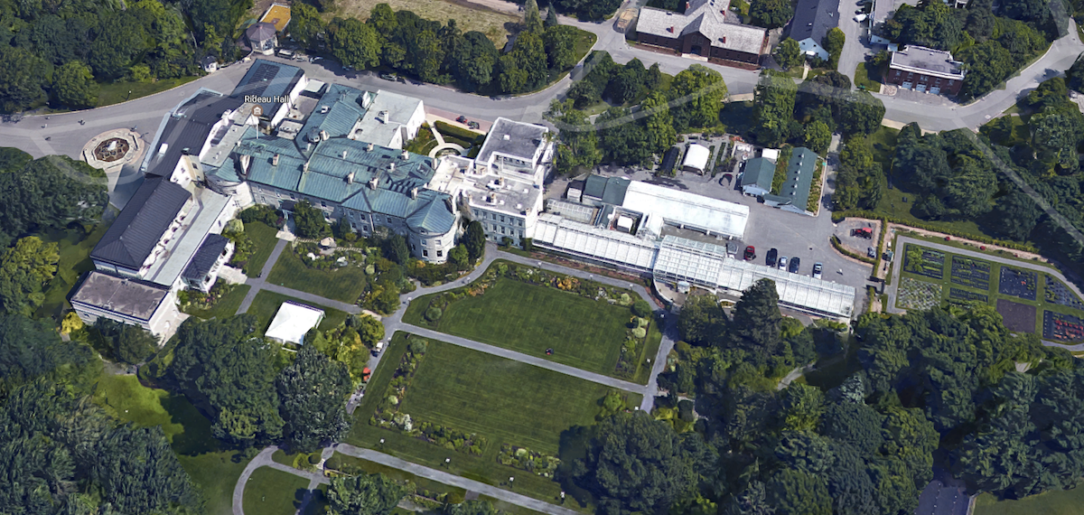 Aerial view of Rideau Hall