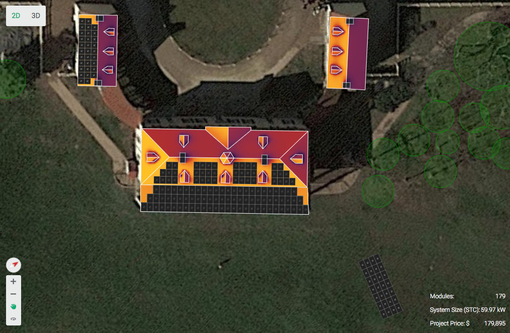 2-D view of proposed solar design for Mount Vernon