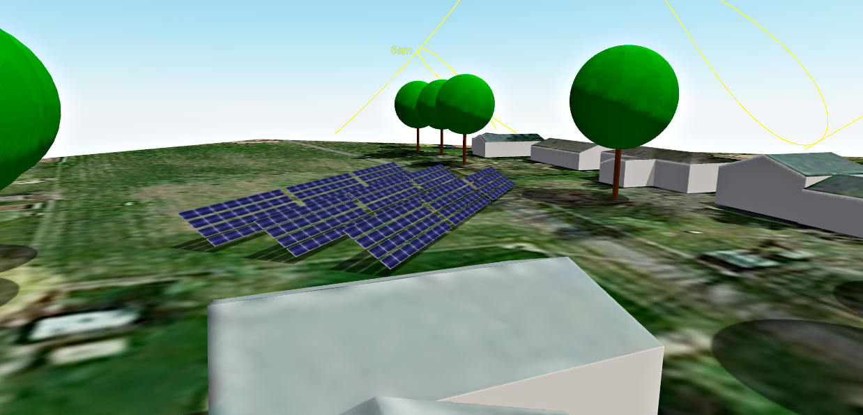 model of a grount mount solar array in Aurora