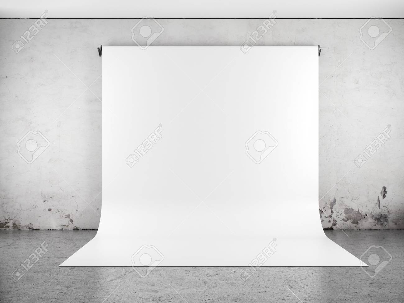19549224-white-backdrop-in-room